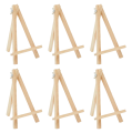 6 piece Wooden Easel Stand for Canvas - For 4 inches Canvas (Canvas Stand easel Wooden Tripod Easel Display Painting Stand Canvas Holder). 