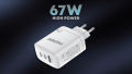 FASTER PD-67W Charger High Quality Fast Charger Pd Charger QC 3.0A With PD Cable. 