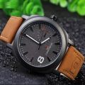 [High Quality] Watches For Men Wrist Leather Strap Attractive Dial Water Resistant Watch. 