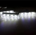 16 LED Universal Car Grill Smart Daytime Running Flasher DRL LED Light White Strobe Flashing Modes Light For All Cars & Jeep 4x4, Strobe Light 4 Pcs Set With Remote Control. 