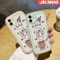 JIUMOO For OPPO F7 Case Cartoon My Melody And kuromi Lovely Cream Wave Border Shockproof Phone Cases Creative Transparent Casing. 