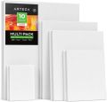 Pack of 10 Rectangle shape Canvas 4x4, 5x7, 8x10,9x12, 11x14 inches Canvas for Painting Canvas Boards Canvas Panels 100% Small Cotton Stretched Canvas Boards. 