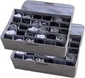 YETI Underwear Socks Storage Organizer with Lids Foldable Closet Drawer Divider 24 Cells, Storage Box for Socks Underwear. 