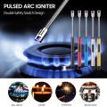Rechargeable Electric USB Lighter Stove Lighter Long Neck Led ARC BBQ Lighter with Rechargeable USB Cable with Flexible Goose Neck, Safety Switch LED Battery Indicator for Candle, Gas Stove, Grill, Camping, Multicolor. 