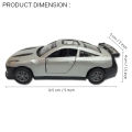 Nissan GTR Die Cast Pull Back Car With Door Open Function - No Batteries Required - Size Approx. 5 Inch - Multicolor. 