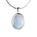 BF CLUB 925 Sterling Silver Necklace For Women MoonStone Simple Engagement Fine Jewelry Wedding Party Birthday Gift. 