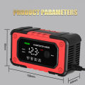 Car Battery Charger 12V 6A Fully Automatic Smart Battery Charger With Big Screen For SUV Motorcycle Battery Universal. 
