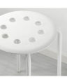 IKEA Stool, Black / White / Red. 