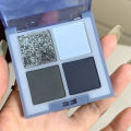 4-Color Starry Sky Blue Eyeshadow Palette Matte Fine Flash Pigmented Blush Powder 4 Color Pressed Eyeshadow Party Makeup Palette. 