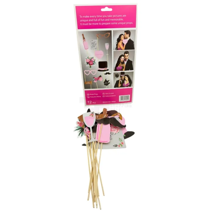 Team%20Bride%20Team%20Groom%20Props%20-%20Bride%20To%20be%20Themed%20Party%20-%20Pink%20And%20Black%20-%20Unisex%20-%20Pack%20Of%2012%20Props%20-%20Image%203
