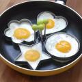 4Pcs Shape Fried Egg Mold Ring Tools, Stainless Steel Cooking Tools for Frying Baking Cooking Fried Egg Shaper Pancake Mold Ring egg ring. 