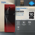Haier 19 Cu Ft - Digital Inverter - HRF-538TIFRA ( Fresher & HCS Technology + Digital Control Panel + Turbo Fan + 4 Temperature Sensors + ABT Technology + Inverter Compressor + Glass Door) Red Colour Refrigerator /10 Years Warranty. 