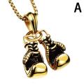 Double Boxing Necklace Boxing Gloves Pendant Long Chain Double Boxing Gloves Alloy Pendant Necklace Black Gold Silver Double Boxing Gloves Necklace. 
