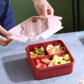 Lunch Box 3 Compartment With Utensils Eco-Friendly Leakproof Microwave Safe. 