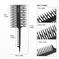 Professional Hair Styling Coloring Dyeing Tint Comb Salon Tool Sectioning Highlighting Weaving Cutting Comb for Hairdressing. 