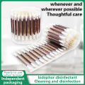 50PCS/Lot Medical Alcohol Disposable Emergency Cotton Stick Iodine Disinfected Swab First Aid For Children Adults Baby Jessica. 