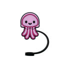 1-12PCS Cartoon Ocean Animal Straw Cover Cap,Silicone Straw Topper Cute Star Jellyfish Shark for 8mm,Dustproof Straw Cap Plug. 