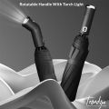 TRENDZIO Automatic Open Close with LED Flashlight Waterproof 10 Double Fiber Strong Ribs Wind Resistant UV Protection Double Fabric 2 Person Umbrella for Men Women. 