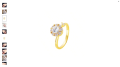 Spinning Zircon Sunflower Fidget Spinner Rings for Women Crystal Anxiety Rings Rotatable Rings Adjustable Calming Worry Ring. 