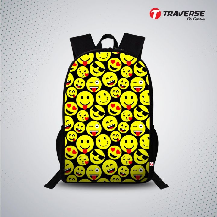 Traverse Emoji Boys Girls Paris Backpack for Travel School College Backpack Bags hand bag for girls bags for girls Daraz.pk