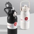 Imported 1300ml / 1700ml Vacuum Insulated Stainless Steel Water Bottle For Hot and Cold Water Thermos Flask With Straw. 