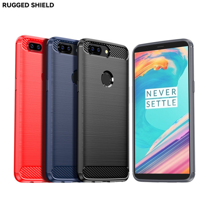 Applicable OnePlus 5/5T Phone Case OnePlus OnePlus5T Brushed Carbon Fiber Anti-Fall Protective Cover Silicone Soft Shell