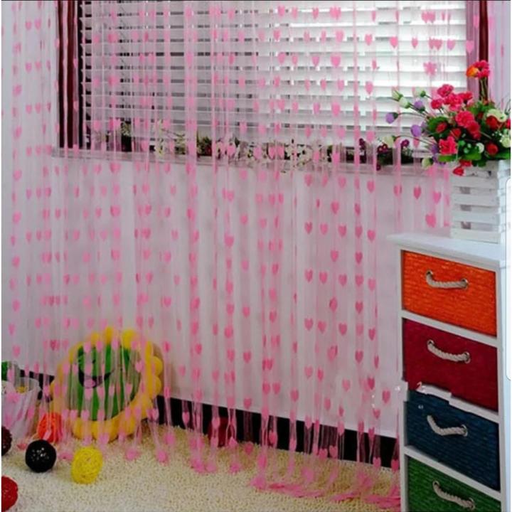 Pink Wire String Blinds Curtain