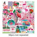 50 flamingo animal trend graffiti stickers for luggage, laptops, cars, foreign trade decorations. 
