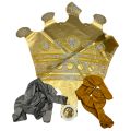 1 GOLDEN CROWN FOIL BALLOON - 5 GOLDEN BALLOONS AND 5 SILVER BALLOONS. 