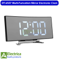 DT-6507 LED Mirror Large Screen Clock 3D Smart Electronic Alarm Clock Temperature Time Display Table Clock Bedroom Home Decoration,White by Electrica. 