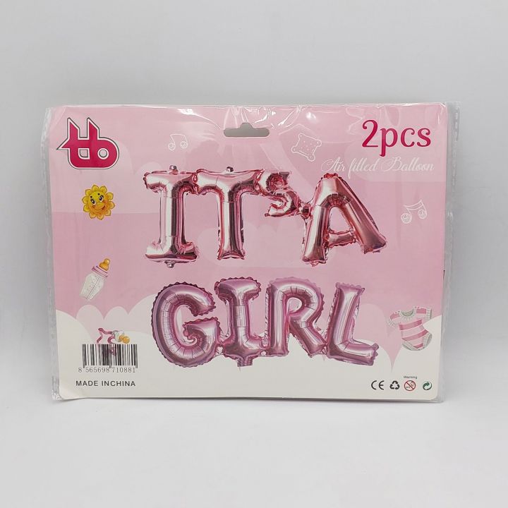 ITS A GIRL FOIL BALLOON IN PINK COLOR
