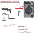 Volume Button Flex Cable For iPhone 11 Pro X XR XS Max Power Button With Flash Light Microphone Flex Replacement. 