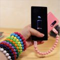 23.7cm 8 Pin Wristband Mobile Phone Cables Micro USB Type C Data Bead Bracelet Portable Charger for Iphone Cable Short. 