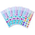 Self-adhesive Rhinestone Sticker Bling Craft Jewels Crystal Gem Stickers, Assorted Size, 5 Sheets (Multicolor 3). 