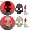 Human Skull Wall Lamp Decor Gothic Halloween Night Light Plug in Party Atmosphere Light. 
