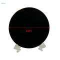 Feng Shui Black Obsidian Scrying Mirror, Black Obsidian Disc with Stand, Round 6cm. 