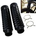 Universal Motorcycle Front Fork Boots Gators Covers Rubber (SHOCKS ABSORBER). 