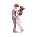 Childrenworld Lover Sculpture Cute Bedroom Desktop Hugging Couple Ornament Home Decor. 