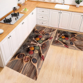 Modern Kitchen Floor Mat water absorption Kitchen, Bathroom, Anti-slip foot Rug Size 40x60 & 40x120cm 2PC set. 