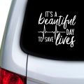 It's A Beautiful Day To Save Lives Greys Anatomy Laptop Decals for Apple Macbook Decoration Car Window Vinyl Sticker Decor. 