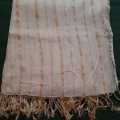 ZARDI - Khaadi Net Zari dupatta – Dyeable - For Women Ladies – White/Gold – ZD13. 