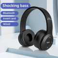 Wireless Headphones, P47 Bluetooth Foldable Headset with Microphone Support FM Radio TF for PC TV Smart Phones & Tablets Etc. 