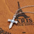 Fairy Tail Gray Fullbuster Choker Necklace Fashion Blue Anime Crystal Cross Pendant Necklace Cosplay Jewelry For Men Women Gifts. 