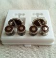 Black Cufflinks and Qamees/ Shirt Studs Set for men. 