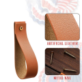 8 Pcs Wall Hanging Straps Pu Leather Curtain Rod Holder Towel Holders for Wall Faux Leather Strap. 