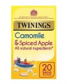 Twinings Tea Camomile Spiced Apple 20 tea Bags English Break Fast Tea Bags (40g) Tea Bags 20 per Pack - Pack of 1 (Made In England). 
