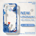 YYDS for Realme C21 Back Cover Cute Naughty Stitch Transparent Silicone Soft Case full lens protection Ultra Thin Phone Case. 