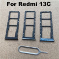 New For Xiaomi Redmi 13C Sim Card Tray Slot Holder Socket Adapter Connector Repair Parts Replacement. 