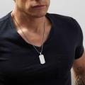 High Quality Black Stainless Steel Dog Tag Chain Pendant Necklace for Men/Boys. 