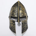 Adult Plastic Spartan Knight Helmet Sparta Mask Ancient Greek Roman Warrior Mask Halloween Cosplay Costume Performance Prop. 